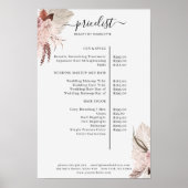 Boho Trendy Pricelist Poster (Voorkant)