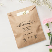 Boho Trendy Script bruiloft Bedankzakje (Gezegeld)