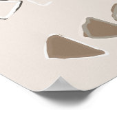 Boho Triangles Brown Taupe Ivory Poster (Hoek)