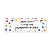 Boho Triangles Etiket (Voorkant)