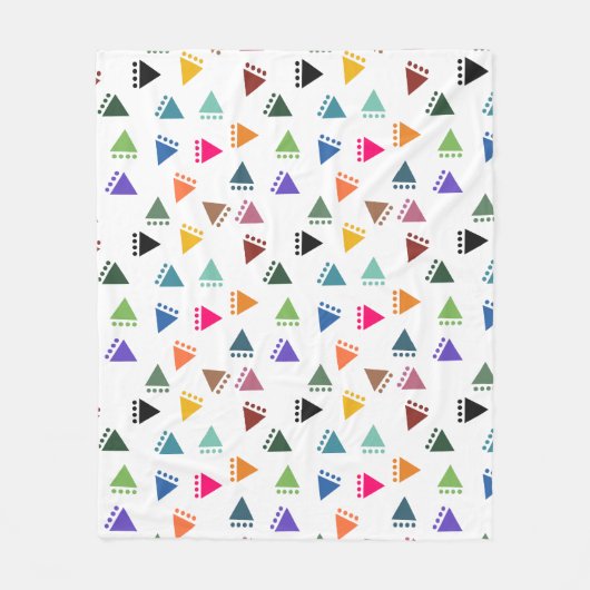 Boho Triangles Fleece Deken (Voorkant)