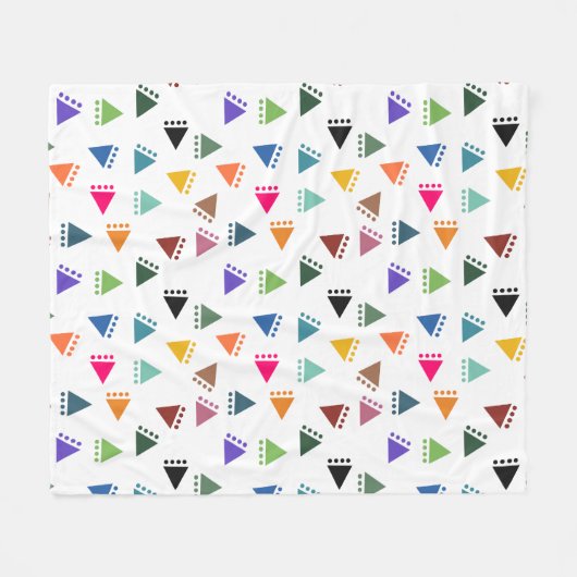 Boho Triangles Fleece Deken (Voorkant (Horizontaal))