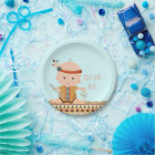 Boho Tribal Baby shower Papieren Bordje (Feest)