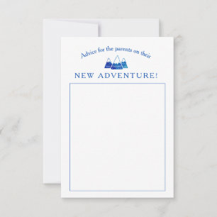 Boho Tribal Blue Adventure Baby shower Advieskaart