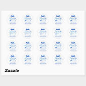 Boho Tribal Blue Adventure Baby shower Stickers (Vel)
