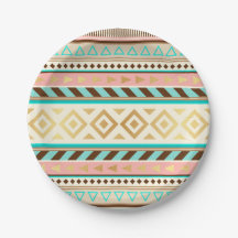 Boho Tribal Chic Stripes Paper Bord