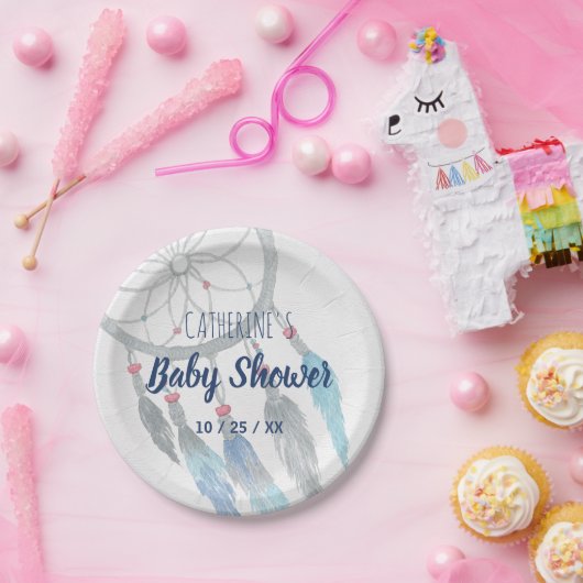Boho Tribal Dreamweaver Baby shower Papieren Bordje (Feest)
