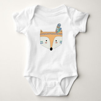 Boho Tribal Fox Baby Bodysuit