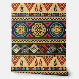 Boho Tribal Geometric Pattern Wallpaper Behang