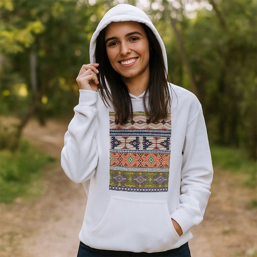 Boho Tribal Geometric Pattern Zuidwestelijke Aztek Hoodie