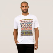 Boho Tribal Geometric Pattern Zuidwestelijke Aztek T-shirt (Voorkant volledig)