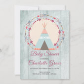 Boho Tribal Gepersonaliseerd Baby shower Kaart (Voorkant)