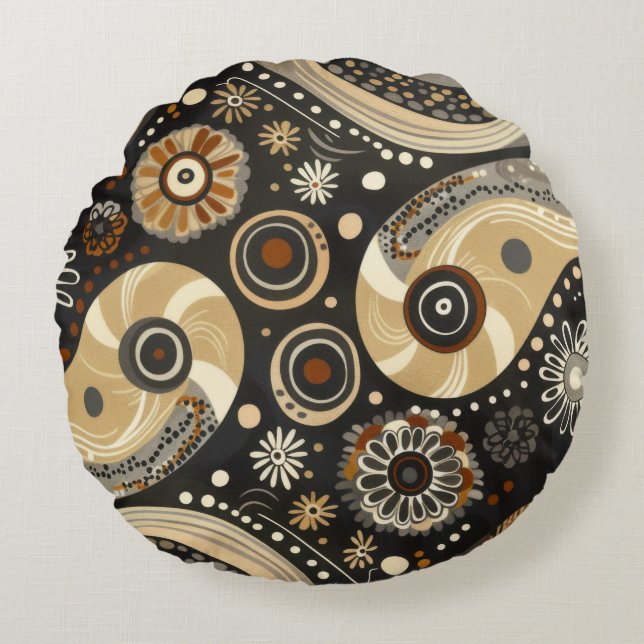 Boho Tribal Paisley & Mandala Coussin (Devant)