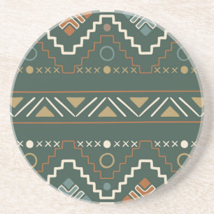 Boho Tribal Pattern Zandsteen Onderzetter