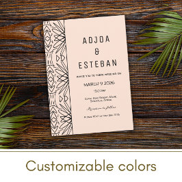 Boho Tribal Print Cream en Zwart Kaart