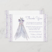Boho Tribal Teepee Baby shower Merci Cartes (Devant / Derrière)