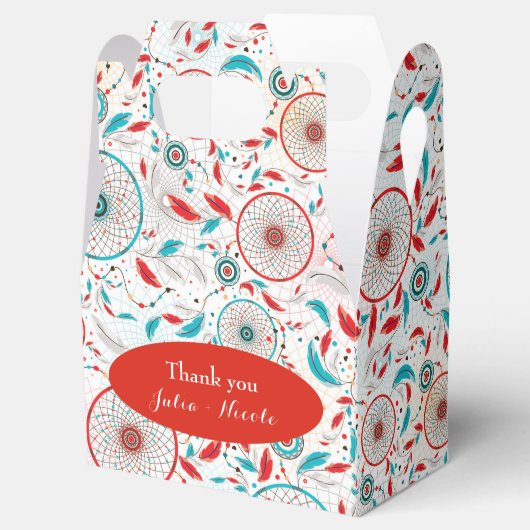 Boho Tribal veer Dreamcatcher bruiloft Bedankdoosjes (Geopend)