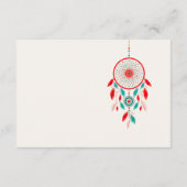 Boho Tribal veer Dreamcatcher bruiloft Informatiekaartje (Achterkant)
