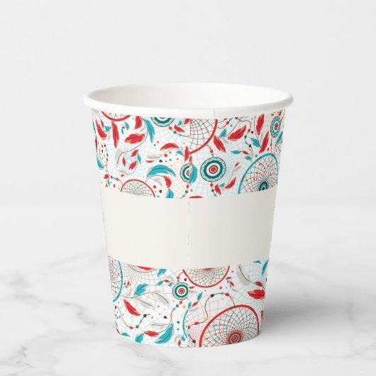 Boho Tribal veer Dreamcatcher bruiloft Papieren Bekers (Rechts)