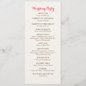 Boho Tribal veer Dreamcatcher bruiloft Programma (Achterkant)