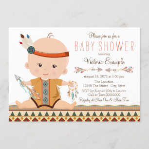Boho Tribale Baby Shower Kaart