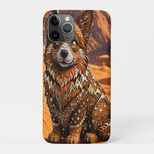 Boho Tribale Corgi Woestijn Berg Kunst iPhone 11 Pro Hoesje