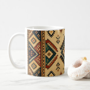 Boho Tribale Geometrische Patroon Koffiemok Rust