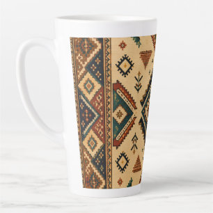 Boho Tribale Geometrische Patroon Koffiemok Rust Latte Mok