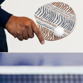Boho Tribale Gestreepte Ping Pong Paddle Tafeltennisbatje