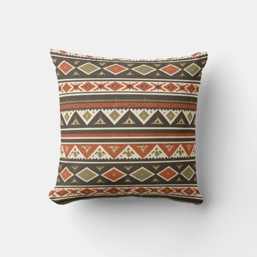 Boho Tribale Streeppatroon Kussen (Voorkant)