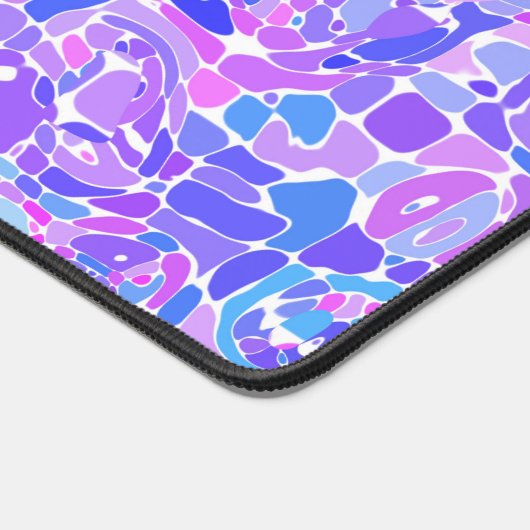 Boho Trippy Groovy Kleurrijke Abstract Blob Mozaïe Bureaumat (Hoek)
