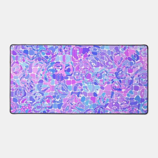 Boho Trippy Super coloré Abstrait Blob Mosaïque (Recto)