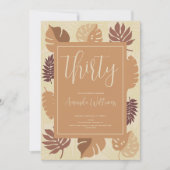 Boho Tropical 30th Birthday Invitation (Devant)