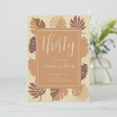 Boho Tropical 30th Birthday Invitation (Debout devant)