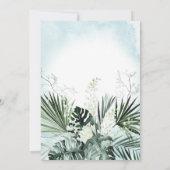 Boho Tropical Aqua Something Blue Vrijgezellenfees Kaart (Achterkant)