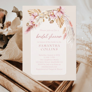 Boho Tropical Beach Floral Vrijgezellenfeest Kaart