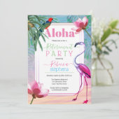 Boho Tropical Beach Waterverf Retirement Party Kaart (Staand voorkant)