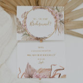 Boho Tropical Botanical | Bridesmaid proposal card Kaart