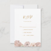 Boho Tropical Botanical | Carte Olive Green RSVP (Devant)