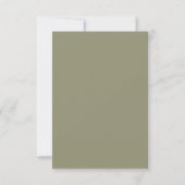 Boho Tropical Botanical | Carte Olive Green RSVP (Dos)