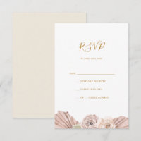 Boho Tropical Botanical | Carte RSVP ivoire