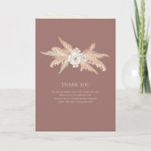 Boho Tropical Botanical Dusty Roos Folded Wedding Programma (Achterkant)