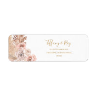 Boho Tropical Botanical | Étiquette d'adresse de r