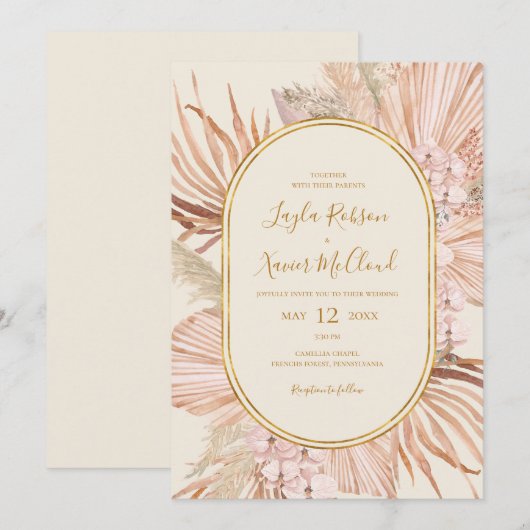 Boho Tropical Botanical | Ivory Casual Weddenschap Kaart (Voorkant / Achterkant)