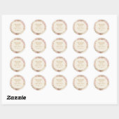 Boho Tropical Botanical | Ivory Hartelijk dank Ronde Sticker (Vel)