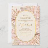Boho Tropical Botanical | Ivory Let's Celebrate Kaart (Voorkant)