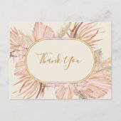 Boho Tropical Botanical | Ivory Wedding Bedankt Briefkaart (Voorkant)