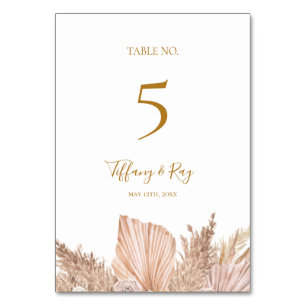 Boho Tropical Botanical Numéro de table