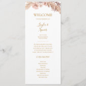 Boho Tropical Botanical | Programme de mariage pla (Devant)