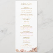 Boho Tropical Botanical | Programme de mariage pla (Dos)